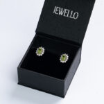 925 Silver Natural Peridot And Cubic Zirconia Womens Earring - Image 5