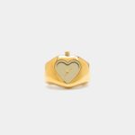 Portugal Parfois Brand Gold Plated Ring Watch With Stainless Steel Strap