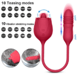Rose Tongue Vibrator With Thrusting Vibrator Sex Toys - Image 3