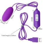 USB Multispeed G Spot Double Eggs Dildo Vibrator - Image 4
