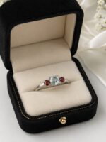 925 Silver Natural Light White Topaz Womens Ring