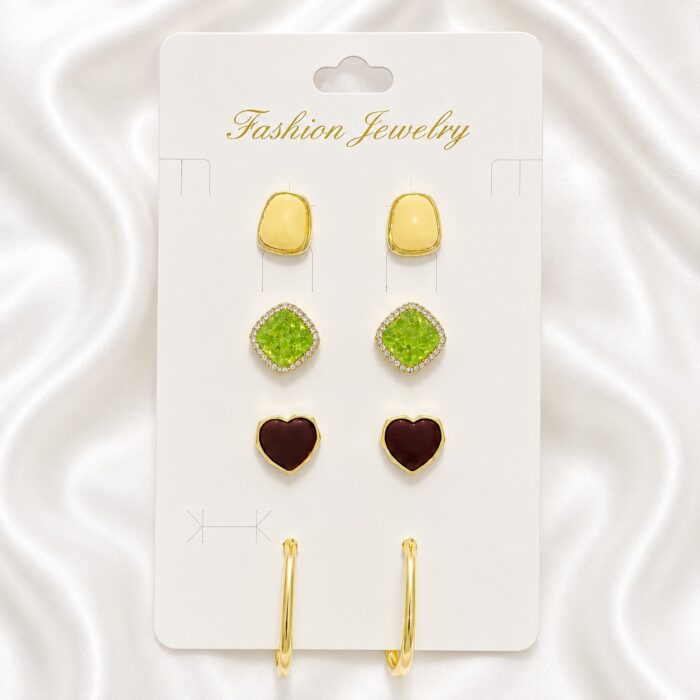 WhatsApp Image 2026-05-31 at 16.30.04 Bqueen Brand Fashion 4 Pcs Earring Set - Image 1