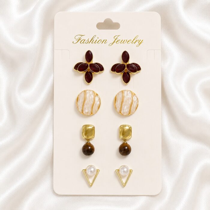 Bqueen Brand Fashion 4 Pcs Earring Set - Image 1