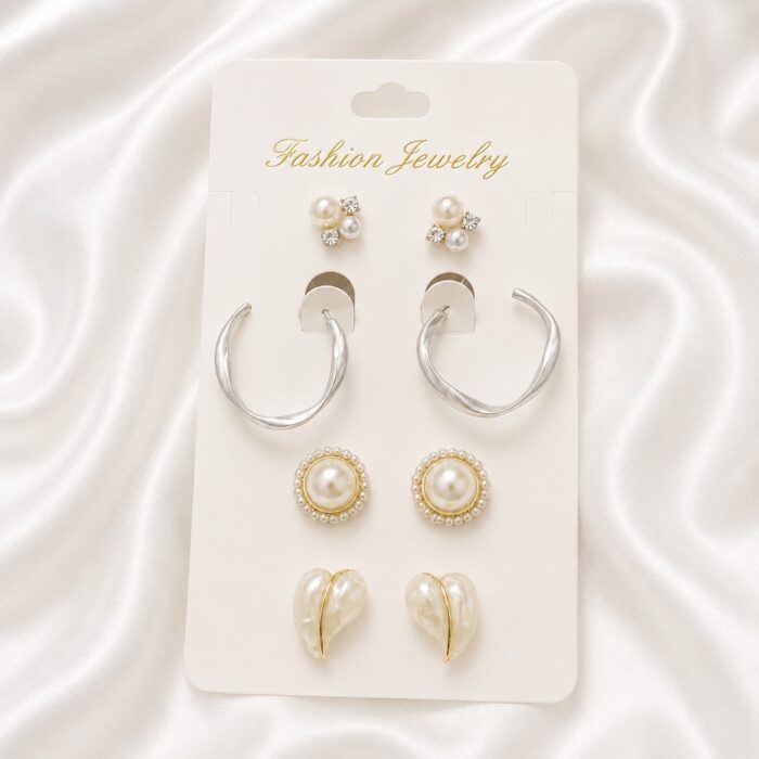 WhatsApp Image 2026-05-31 at 17.07.34 Bqueen Brand Fashion 4 Pcs Earring Set - Image 1