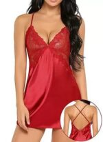 2 Pcs Ladies Sexy Night Dress Black - Image 3