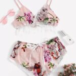 Sexy flower night dress 2 pcs set - Image 2