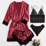 Wedding Night Dress Robe With Belt 4pcs set