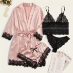 Wedding Night Dress Robe With Belt 4pcs set - Image 4