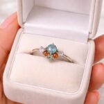 925 Silver Natural Multi Colour Semi Stones Mounted Womens Ring