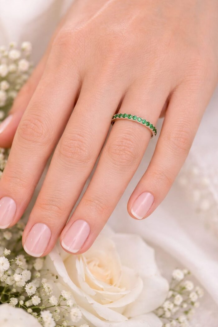 WhatsApp Image 2026-06-24 at 2.42.10 PM 925 Silver Green Tsavorite Mounted Womens Luxury Ring - Image 1