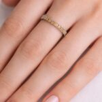 925 Silver Yellow Sapphire Mounted Womens Luxury Ring
