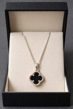 925 Silver Black Onyx Womens Pendant With Chain Necklace Set - Image 2