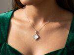 Natural Mother of Pearl Clover Pendant in 925 Sterling Silver - Image 4