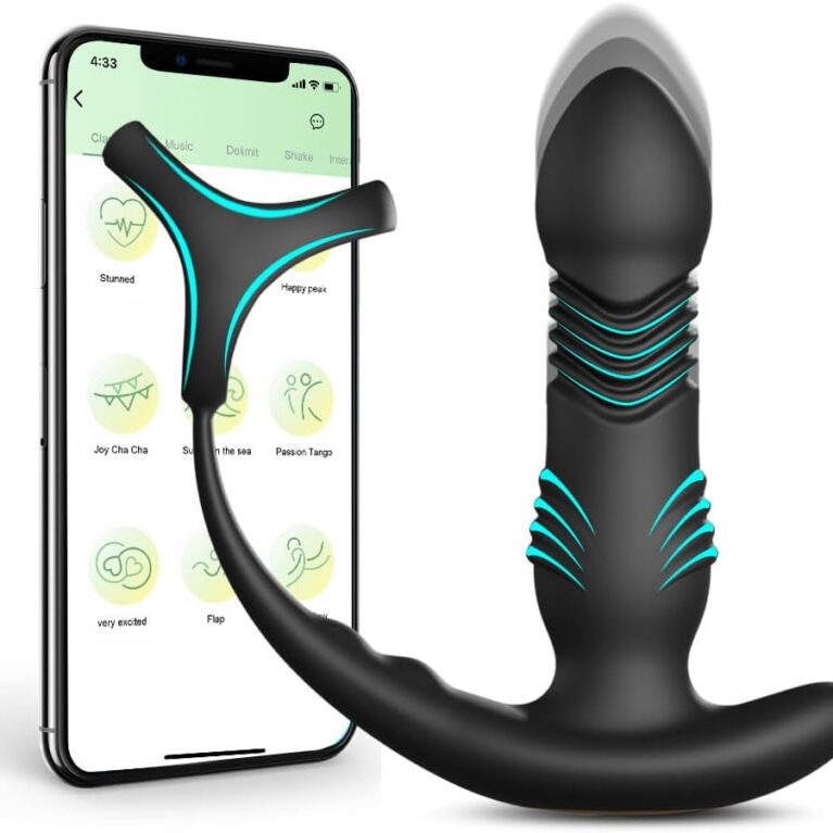 Prostate Massager Triple Penis Rings App Vibrators