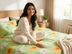 Premium Spring Bloom Floral Bed Sheet Set (Green) - Image 2